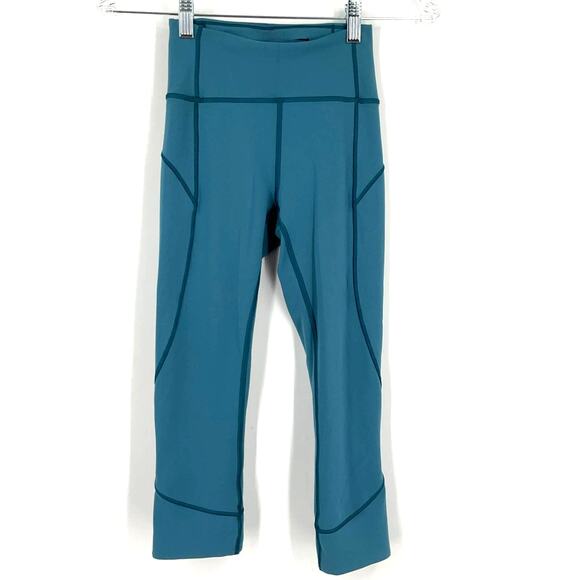 Lululemon In Movement Crop Everluxe 19" Pacific Teal Size 2 - Picture 5 of 7